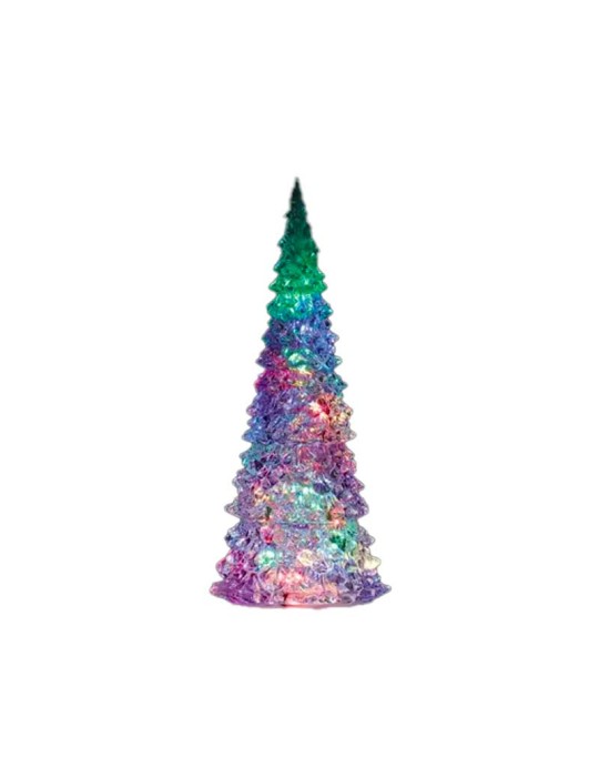CRYSTAL LIGHTED TREE, 4 COLOR CHANGEABLE