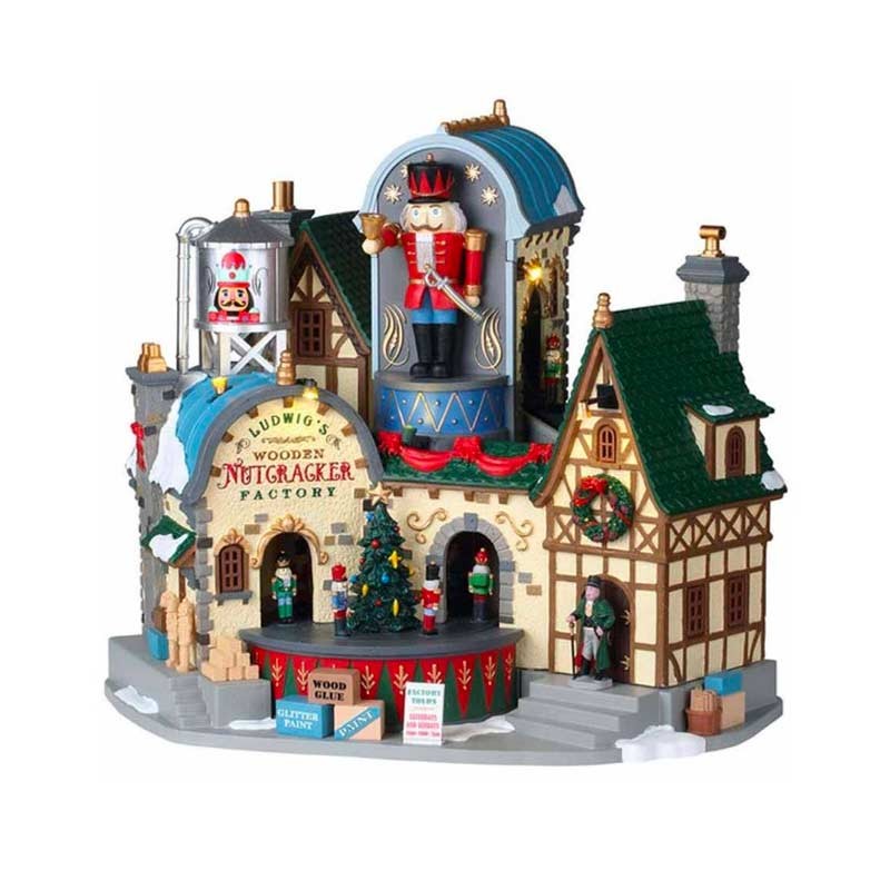 Lemax Ludwig’s Wooden Nutcracker Factory - Fabbrica di Schiaccianoci Animata con Luci e Suoni