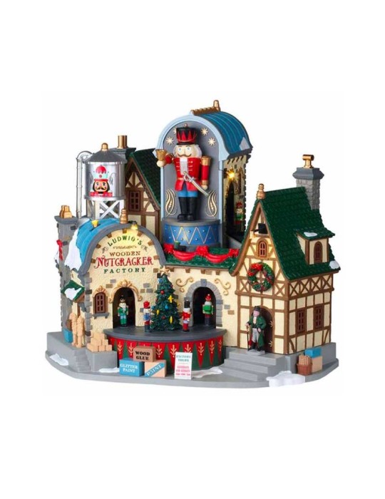 Lemax Ludwig’s Wooden Nutcracker Factory - Fabbrica di Schiaccianoci Animata con Luci e Suoni