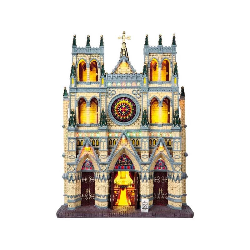 Lemax St. Patrick's Cathedral - Facciata Illuminata da Collezione (Cod. 95916)