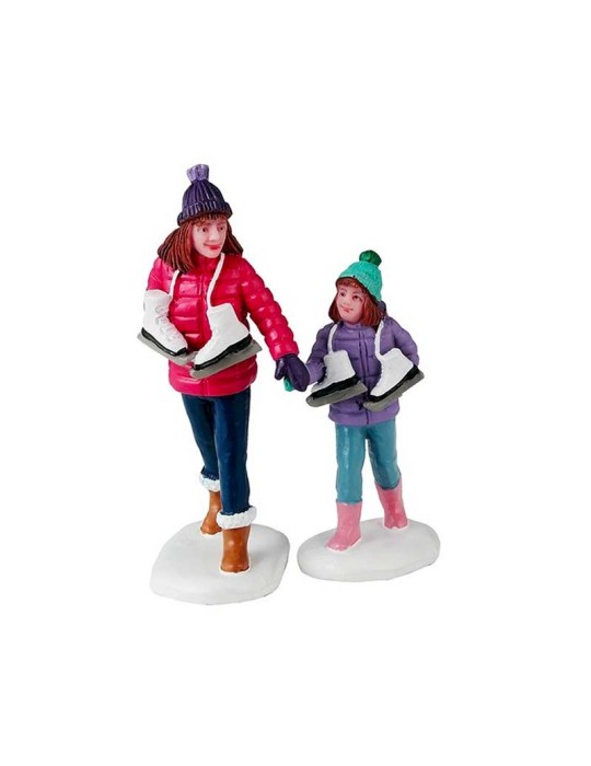 Lemax Skating Sisters - Set di 2 Personaggi in Resina Cod. 42324