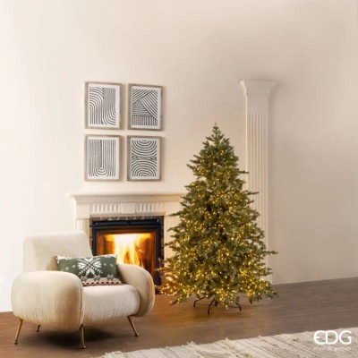 Albero di Natale Pino Argentato H 180 cm con 3.000 Mini...