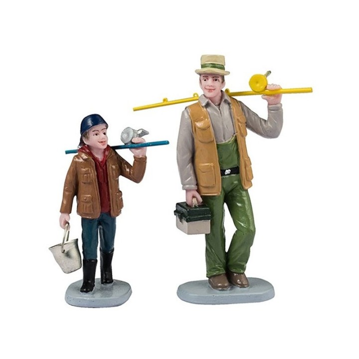 Lemax Tempo di pesca 42321 set di 2 personaggi