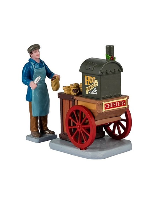 Lemax Chester's Hot Chestnuts Set of 2 - Personaggi Natalizi Decorativi (cm 7,5h)