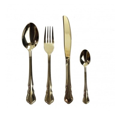 SET POSATE IMPERIAL GOLD SET 16 PZ INOX