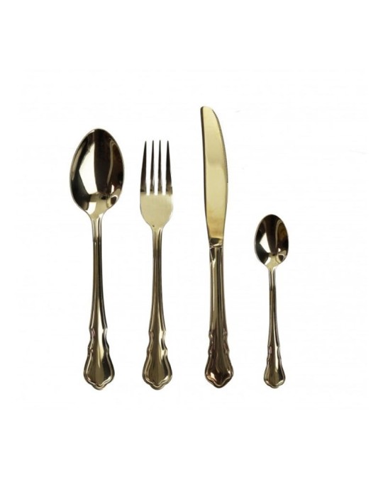SET POSATE IMPERIAL GOLD SET 16 PZ INOX