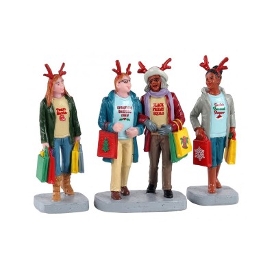 GIRLS CHRISTMAS SHOPPING TRIP, SET OF 3