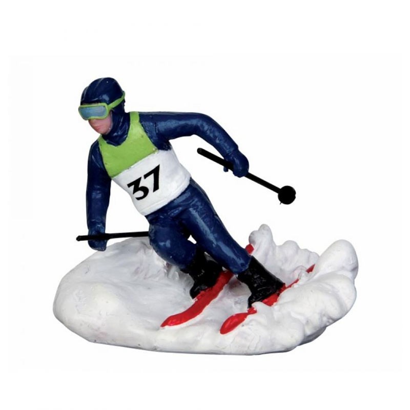 Lemax Slalom Racer - Statuina in Poliresina Sciatore in Discesa Cod. 32132
