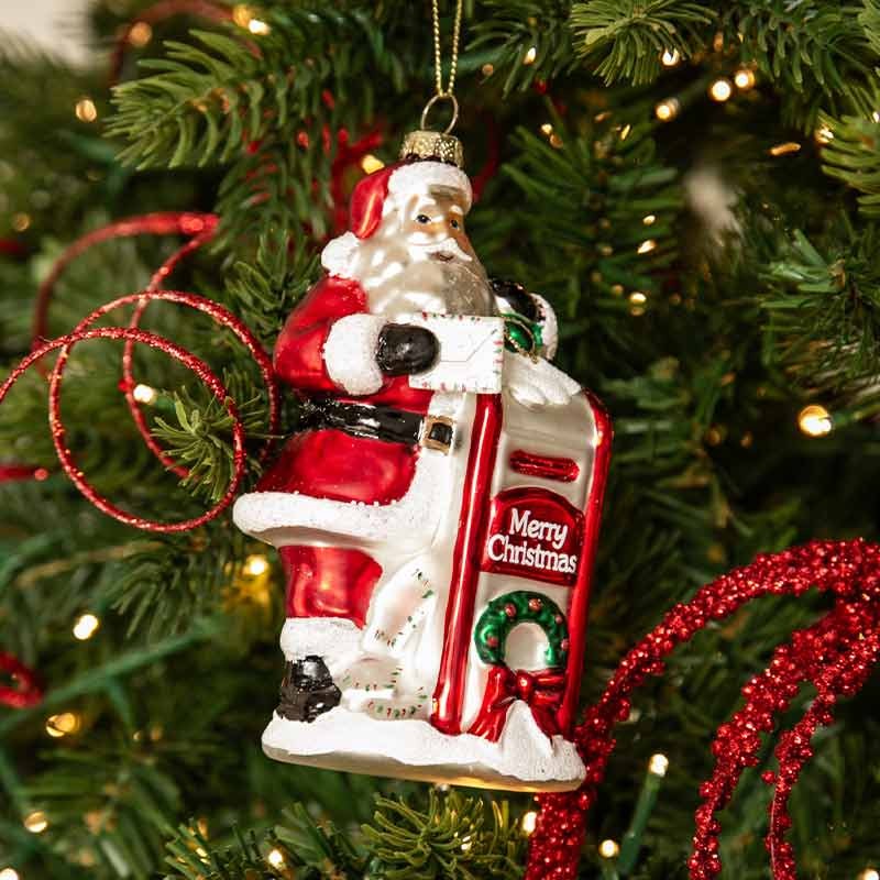 Addobbo Natalizio Babbo Natale con Cassetta...