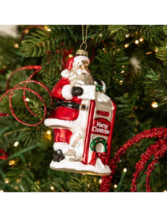 Addobbo Natalizio Babbo Natale con Cassetta...