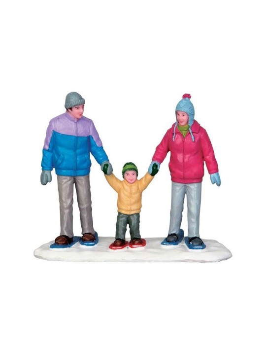 Famiglia con le ciaspole – Lemax Vail Village – Personaggi in poliresina