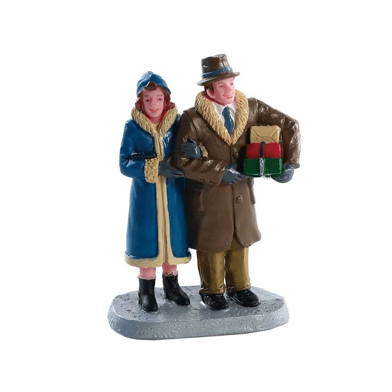 Lemax Christmas Couple - Personaggi Natalizi Decorativi in Poliresina (cm 7,1h)