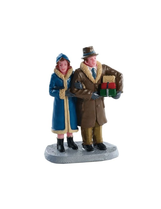 Lemax Christmas Couple - Personaggi Natalizi Decorativi in Poliresina (cm 7,1h)