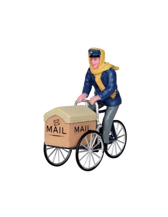 Lemax Mail Delivery Cycle 22054 – Statuina in Resina Collezione Caddington Village