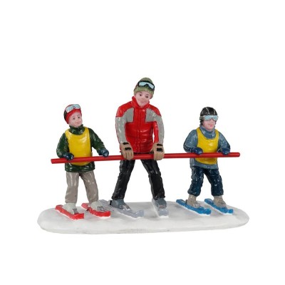 Lemax Bunny Slope Beginners - Set Personaggi Sciatori...