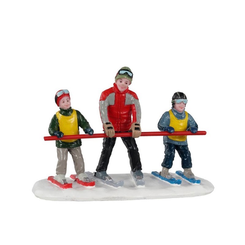Lemax Bunny Slope Beginners - Set Personaggi Sciatori Cod. 12027