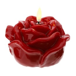 Hervit Creations Candela LED a rosa rossa Ø 12 cm