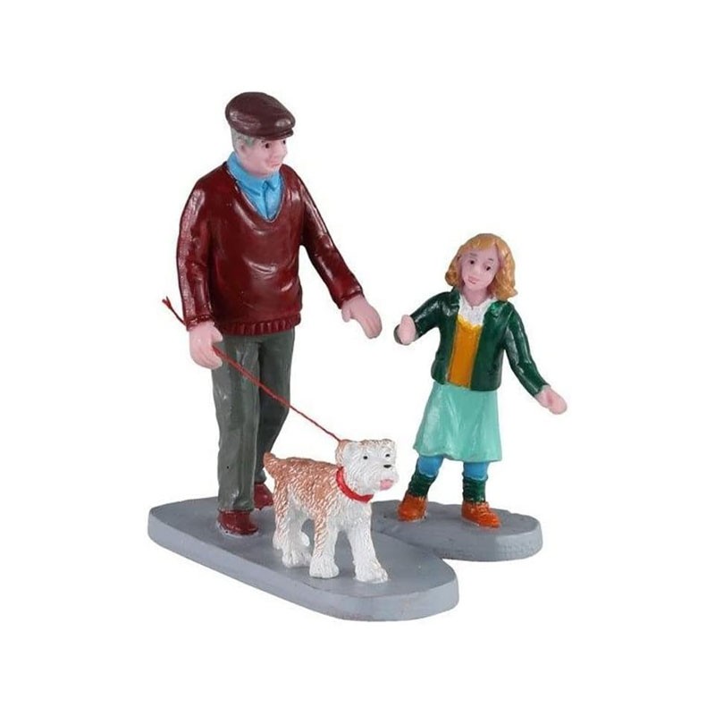 Lemax Afternoon Stroll Set of 2 - Personaggi Natalizi Decorativi in Poliresina (cm 7h)