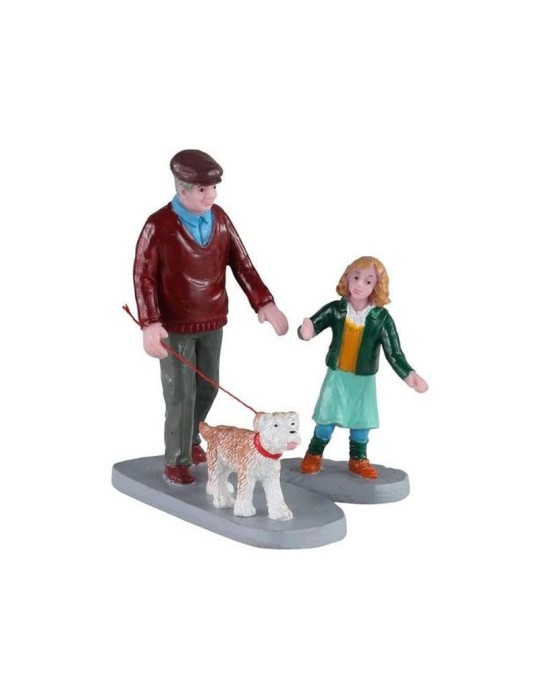 Lemax Afternoon Stroll Set of 2 - Personaggi Natalizi Decorativi in Poliresina (cm 7h)