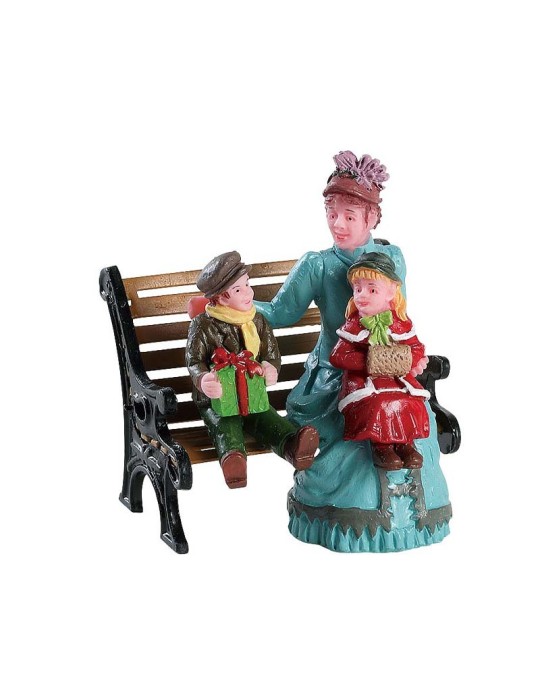 Lemax Sitting Together - Personaggi Natalizi Decorativi in Poliresina (cm 5,3h)