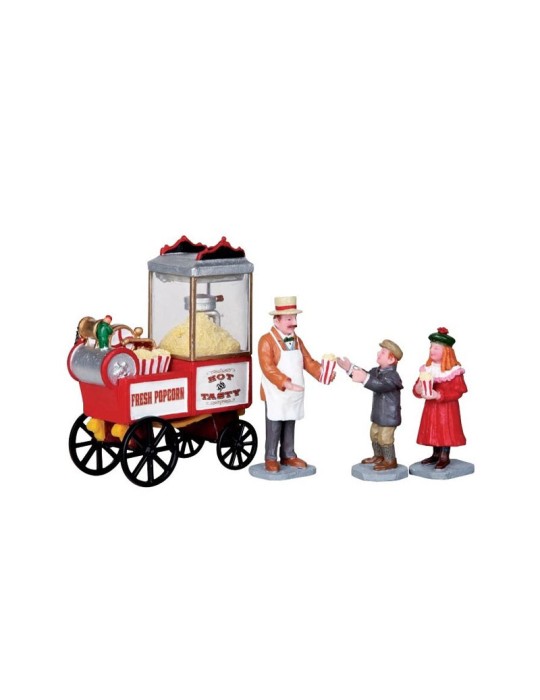 Lemax Popcorn Seller Set of 4 – Personaggi Caddington Village – Cod. 02832