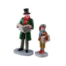 Lemax Merry Newsboy 32203 set di 2 personaggi