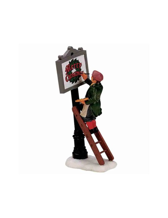 Lemax Sign Painter - Statuina in Resina Pittore d'Insegne Cod. 12527