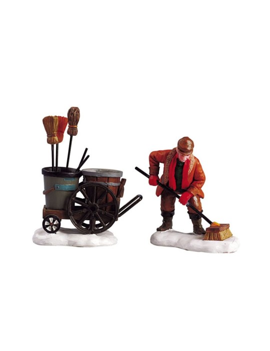 Lemax Street Sweeper 52093 – Set di 2 Statuine in Resina Collezione General