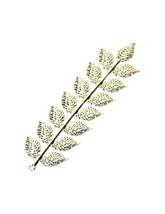 RAMETTO 15 FOGLIE MET.CROMO ORO 10,5CM