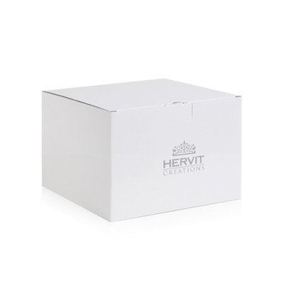 VASO VETRO CAGE SAT.BIANCO DIA.27XH28CM 2
