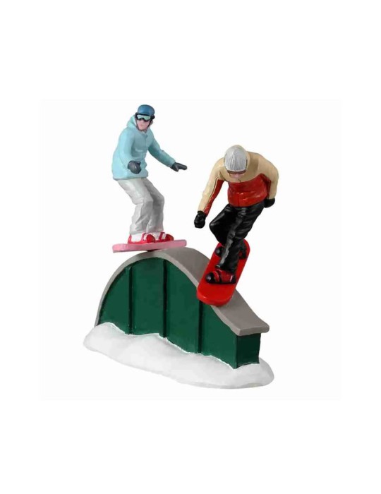 Lemax Boarding Fun - Set Personaggi in Snowboard Cod. 32225