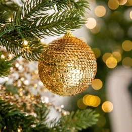 EDG Enzo De Gasperi Pallina di Natale Squame oro Ø 8 cm