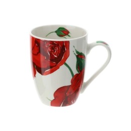 Hervit Tazza mug Rose Baccarat in porcellana alta 10,5 cm