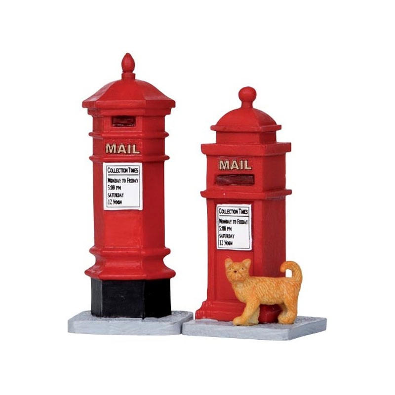 Lemax Victorian Mailboxes 14362 – Set 2 Casette Postali in Resina Caddington Village