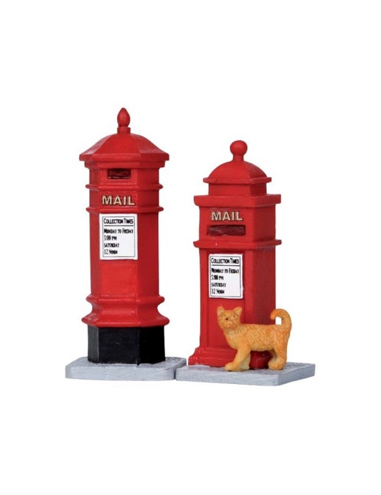 Lemax Victorian Mailboxes 14362 – Set 2 Casette Postali in Resina Caddington Village