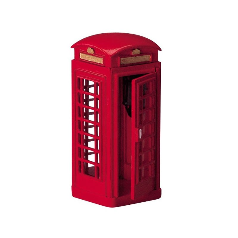 Lemax Telephone Booth - Cabina Telefonica Vintage in Metallo Cod. 44176