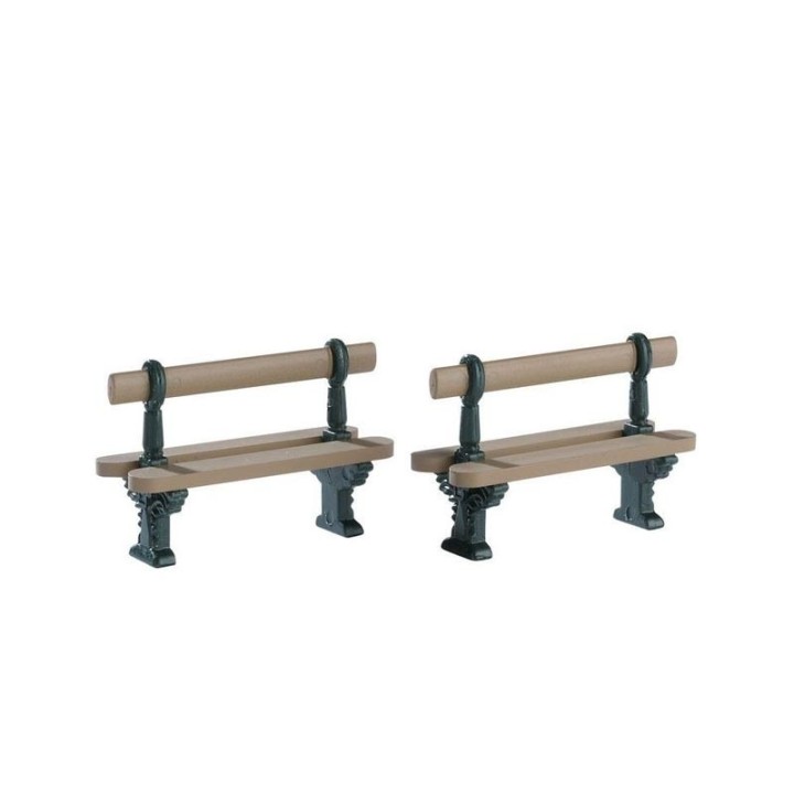Lemax Double Seated Bench 74235 set di 2 panchine doppie