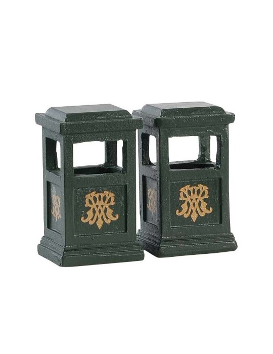 Set di bidoni della spazzatura verdi – Accessori Collezione General – Lemax