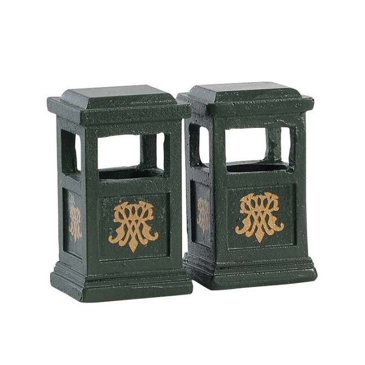 Lemax Bidoni della spazzatura verdi 84386 set di 2 accessori