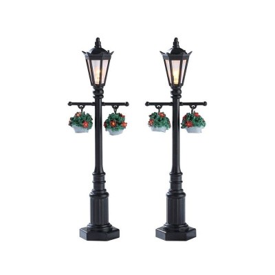 OLD ENGLISH LAMP POST, SET OF 2, B/O (4.5V)