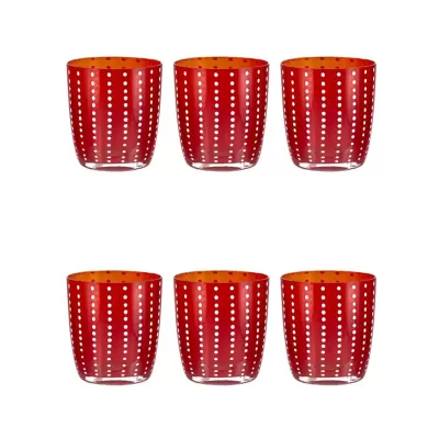 SET 6BICCHIERI CARNIVAL TUMBLER RED
