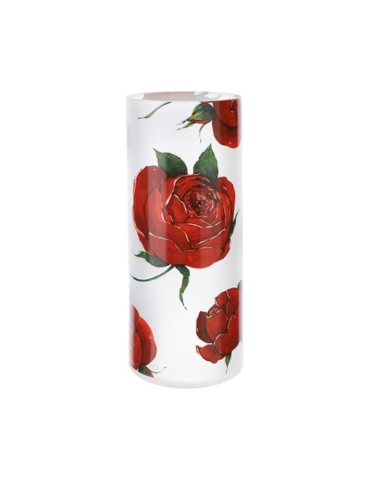 VASO VETRO ROSE BACCARAT DIA.12X30CM