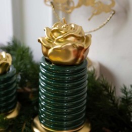 Hervit Creations Candela a rosa oro opaco Ø 10 cm