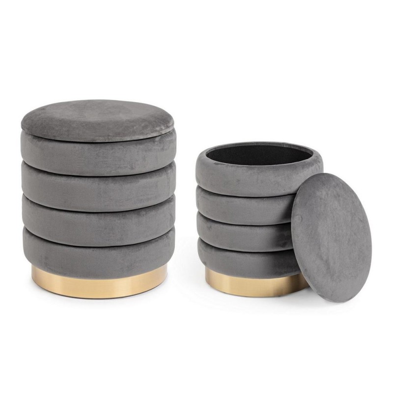 POUF CONTENITORE DARINA GRIGIO GRANDE