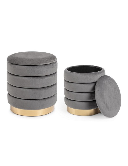POUF CONTENITORE DARINA GRIGIO GRANDE
