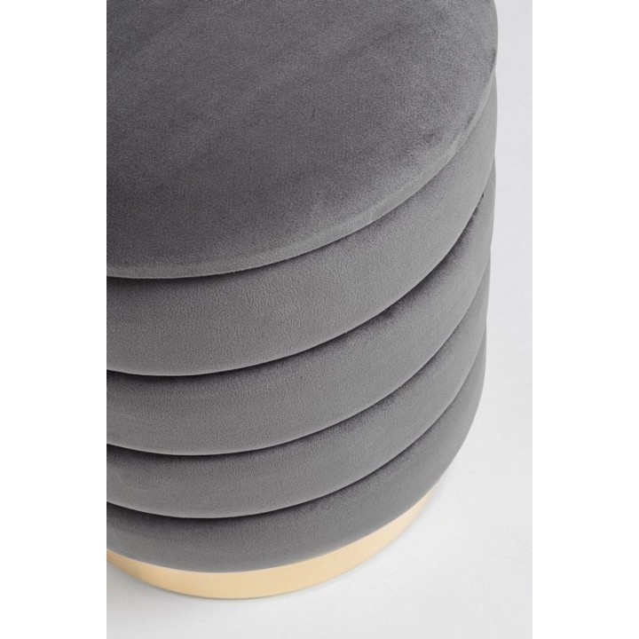 Bizzotto Pouf contenitore Darina grigio grande Ø 40 cm