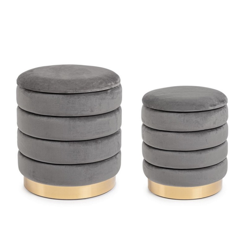 POUF CONTENITORE DARINA GRIGIO GRANDE