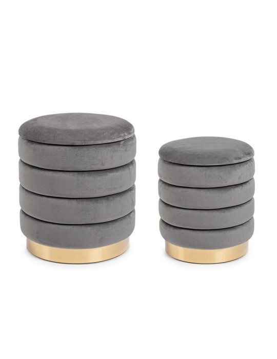 POUF CONTENITORE DARINA GRIGIO GRANDE