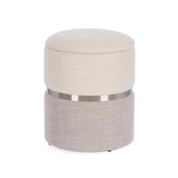 Bizzotto Pouf contenitore Radinka bianco grigio Ø 31,5 cm