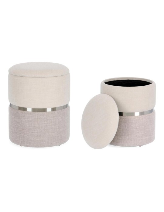 POUFF RADINKA BIANCO-GRIGIO PICCOLO